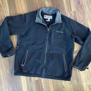 Columbia Titanium Black Long Sleeve Full Zip Fleece Jacket Men’s XL